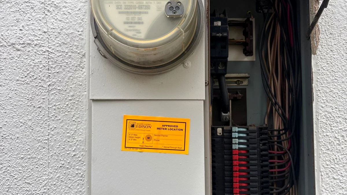 Outdated panel before replacement