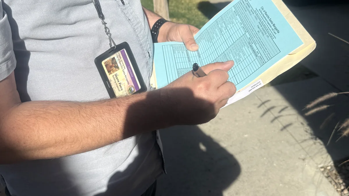 City inspector paperwork for a panel permit