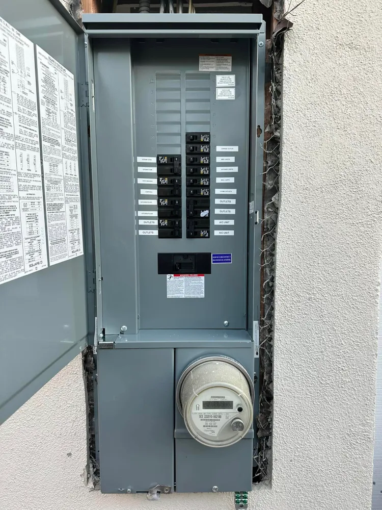 Permit and inspection paperwork on a finished South OC panel job