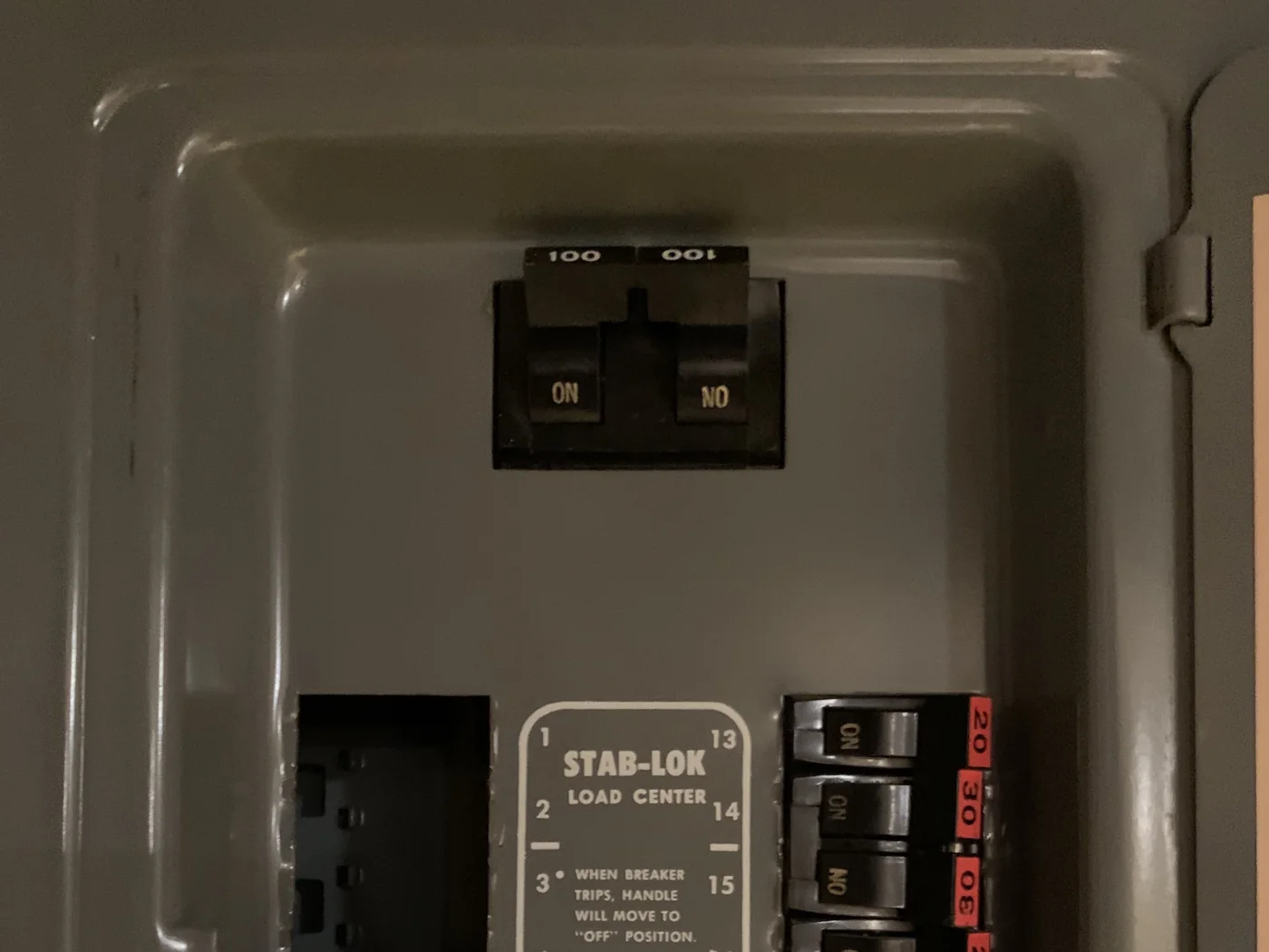 An older panel of this type in a South Orange County home
